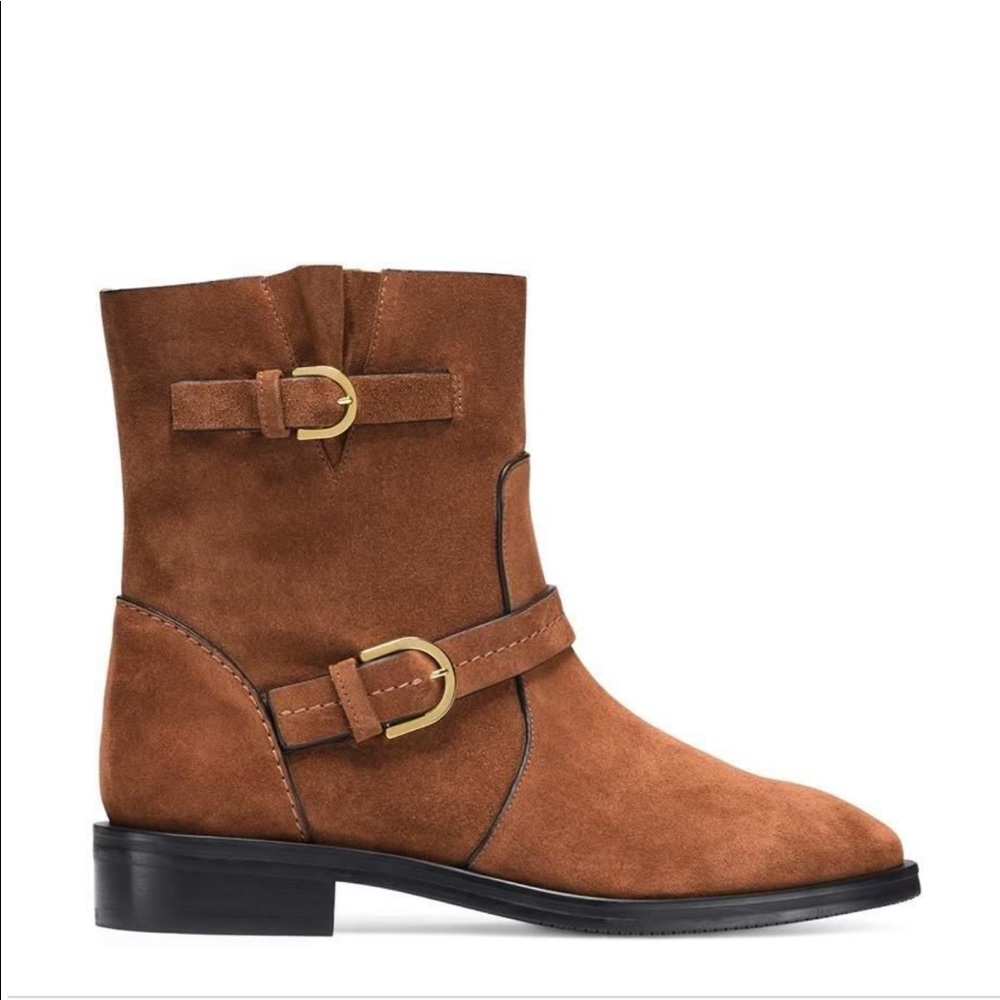 Stuart Weitzman The Hale Ankle Suede Booties 8.5